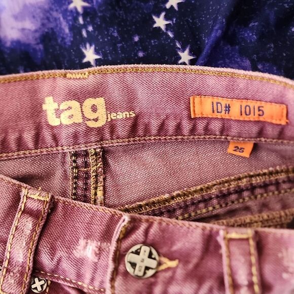 Tag Jeans ID#1015 Mauve Denim Flare Boho Jeans Women's Size 25 - Picture 3 of 7